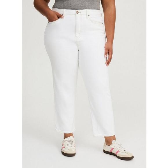 Torrid Denim - Torrid White High Rise Cropped Ankle Stretch Denim Jeans Size 18 NWOT